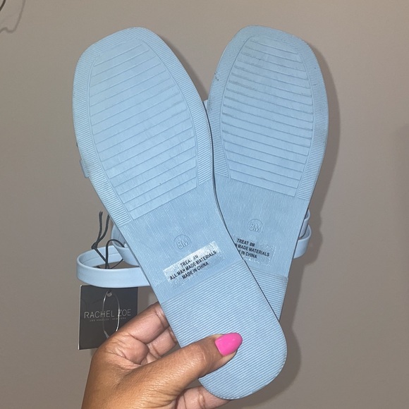NWT Rachel Zoe Powder Blue Baby Blue Sandals - Picture 2 of 6